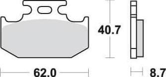 SBS632 Bremseklosser Sinter (648) Bak