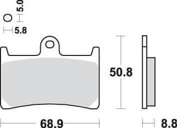 SBS639 Bremseklosser Front Spes