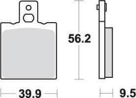 SBS646 Bremseklosser Bak