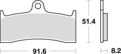 SBS676 Bremseklosser Racing Front