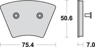 SBS679 Bremseklosser HD Front