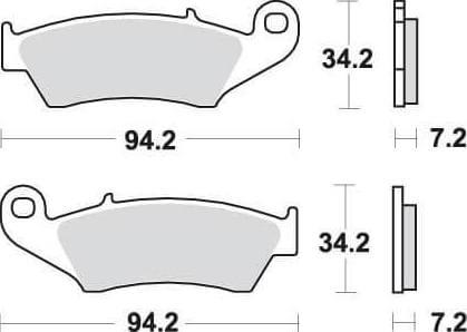 SBS694 Bremseklosser Carbon Silver