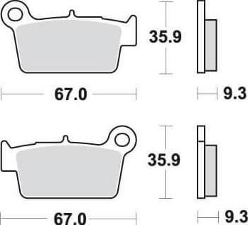 SBS790 Bremseklosser Bak YZ/RM-Z/KX-F 04