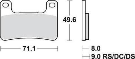 SBS806 Bremseklosser Dual Carbon