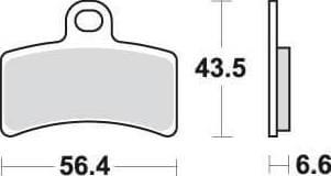 SBS815 Bremseklosser Bak