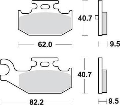 SBS816 Bremseklosser Sinter Bak