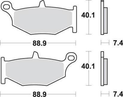 SBS833 Bremseklosser Sinter Bak