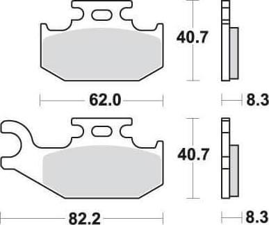 SBS836 Bremseklosser