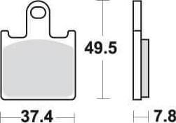 SBS838 Bremseklosser Dual Carbon