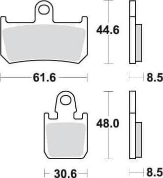 SBS839 Bremseklosser Dual Carbon