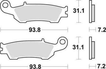 SBS840 Bremseklosser Carbon Silver