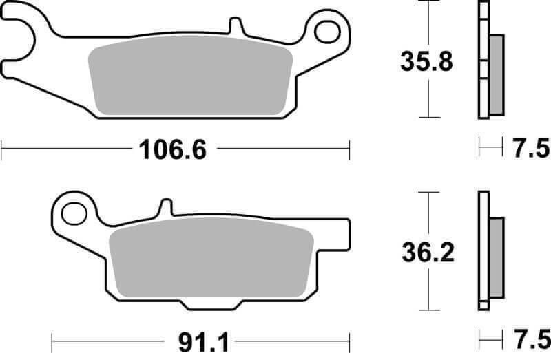 SBS849 Bremseklosser RSI- Sinter