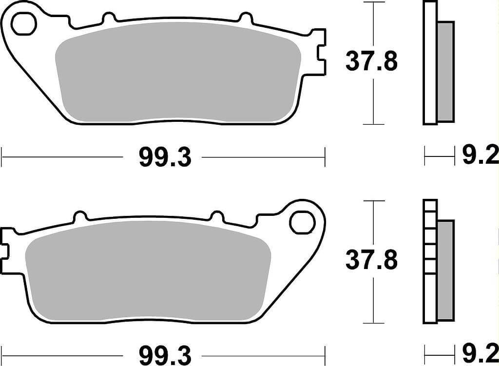 SBS862 Bremseklosser Sinter Bak