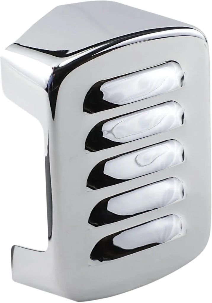 Louvered Coil Cover, Chrome, 65-99 FXST,FX,FXWG