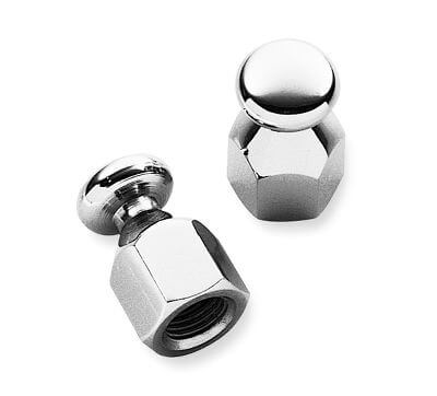 Chrome 3/8&quot; 16 Thread Bungee Nuts