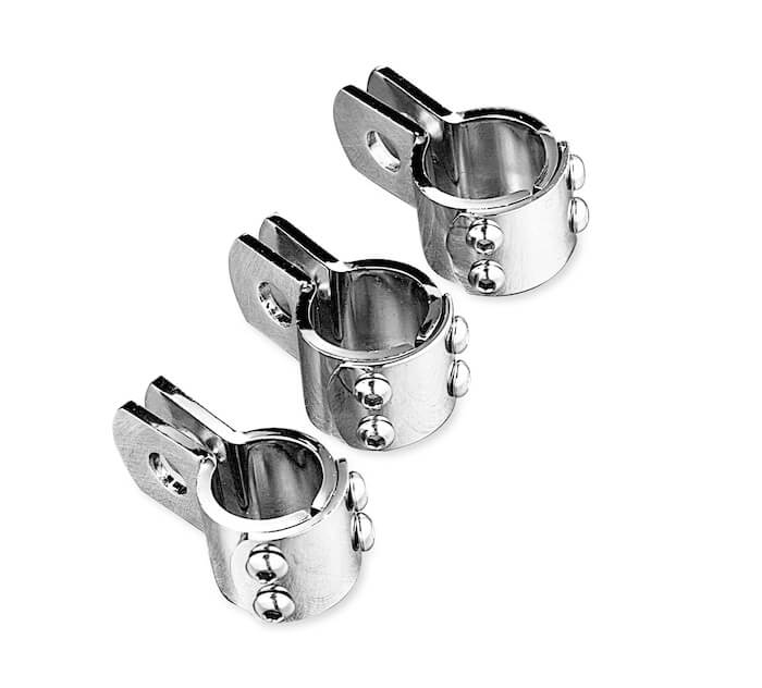 Footpeg Three-Piece Chrome Clamp