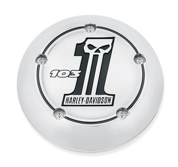 Number One Skull 103 Logo Air Cleaner Trim, Chrome