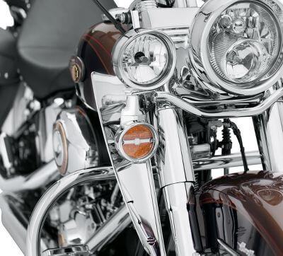 Fork-Mount Wind Deflector, Chrome, Softail