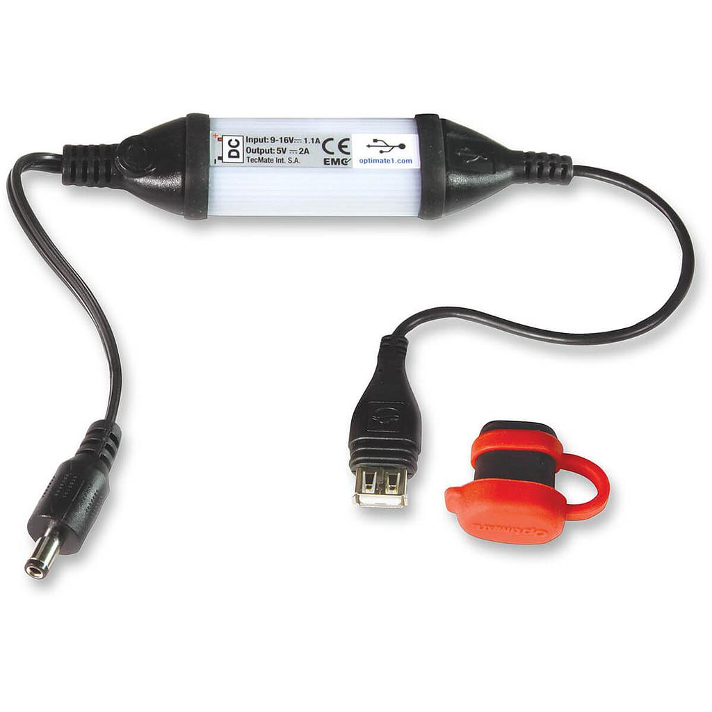 USB Lader, 2100mA m/2,5mm DC-plugg