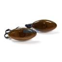 Large Oval Cateye Fairing Flush Mount Deco Turn Signals Lights 12 Volt Smoke