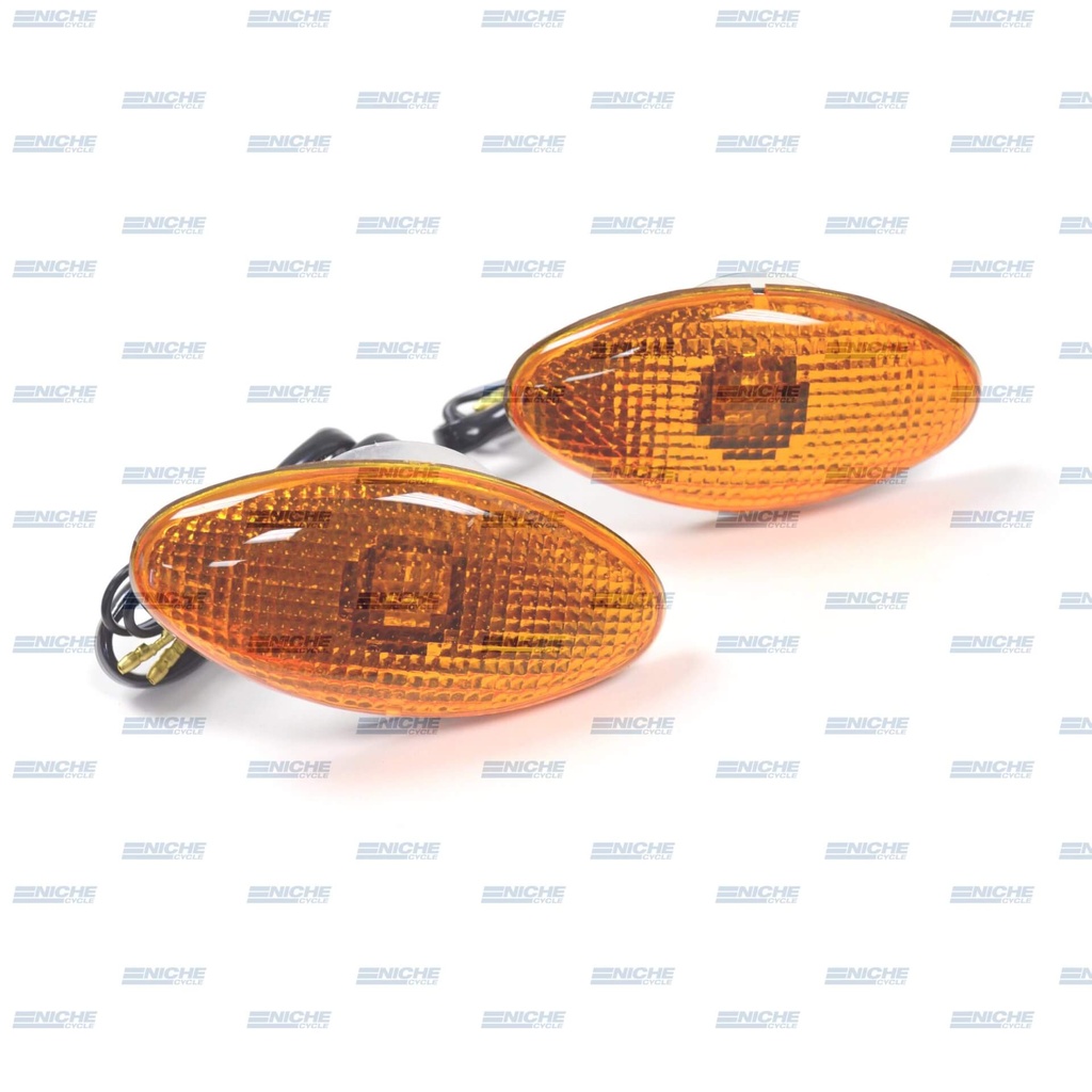 Cateye Blinklys Sett, Standard Glass, Orange
