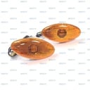 Cateye Blinklys Sett, Standard Glass, Orange