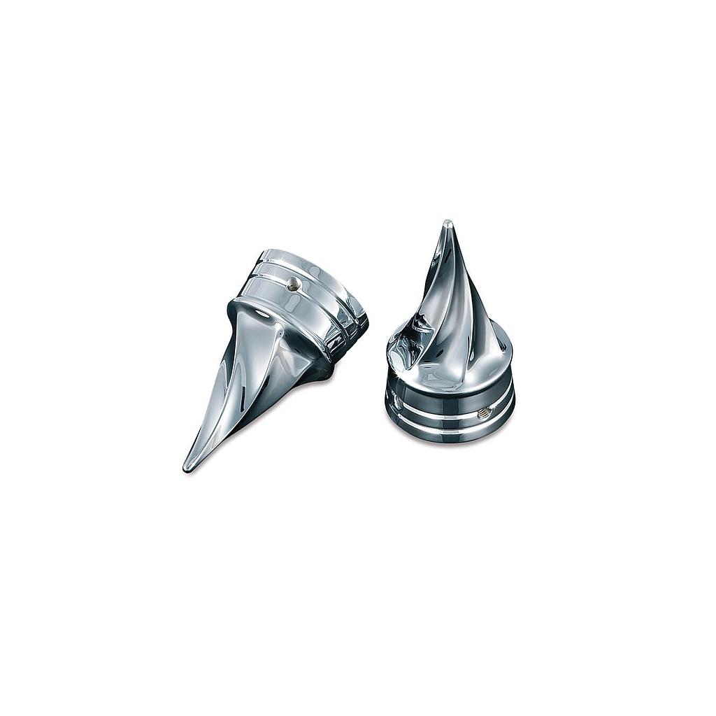 Front Axle Cover Set, Twisted, Chrome
