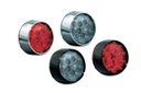 L.E.D. Rear Turn Signal Inserts, Bullet Style with Chrome Bezels