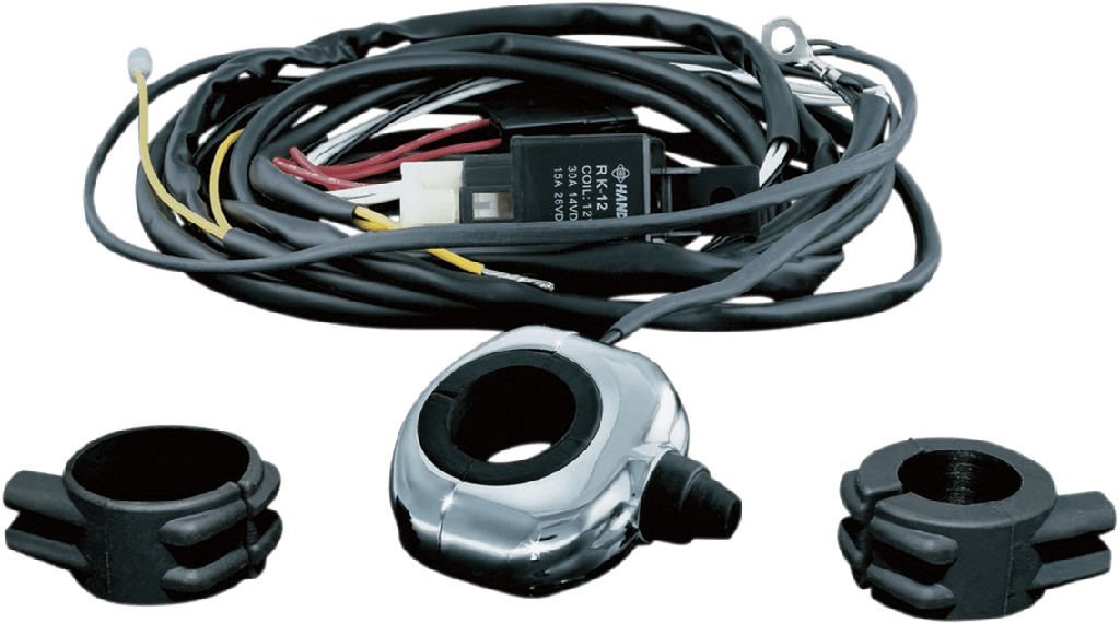Driving Light Wiring &amp; Relay Kit with Handlebar Mounted Switch