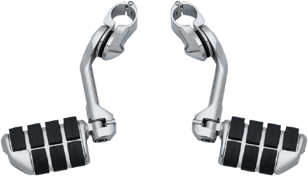 Tour-Tech Cruise Mounts, Long Arm with Dually ISO-Pegs, Chrome