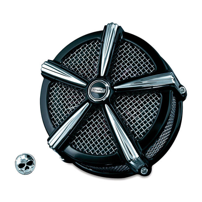 Black &amp; Chrome Mach 2 Air Cleaner