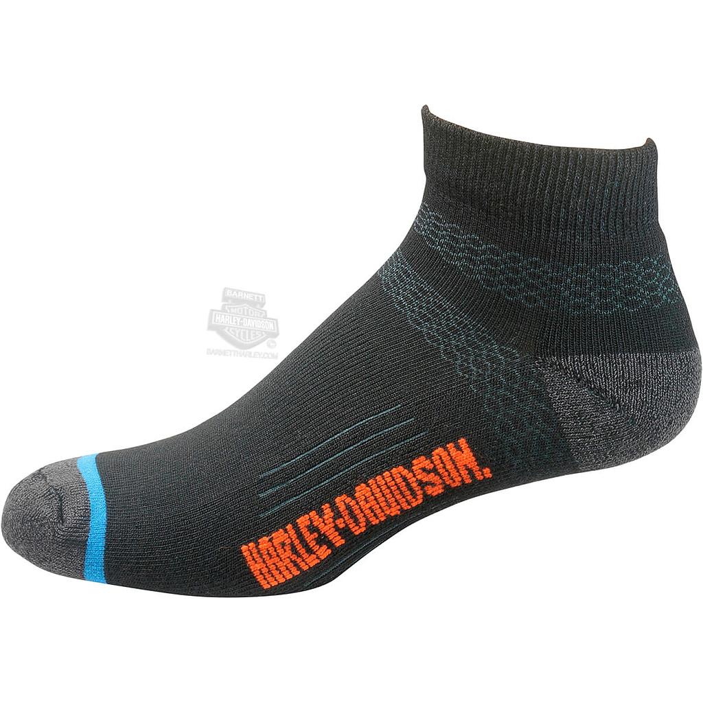 Mens Comfort Cruiser UltraDri Low Cut Riding Poly Blend Socks, Black
