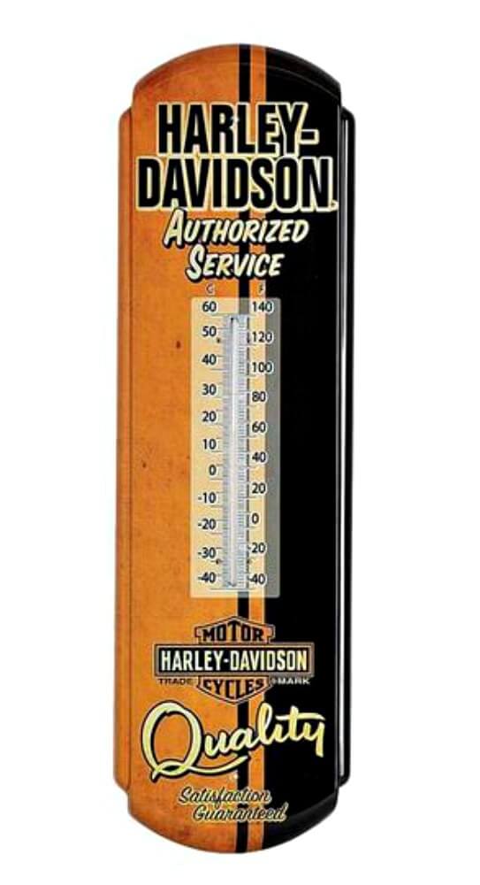 Retro Authorized Service Metal Wall Thermometer, HDL