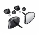 Fairing Mount Tapered Mirrors in Edge Cut, Black