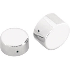 Axle Caps, Chrome, Rear, Pair