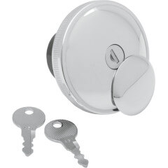 Screw-In Locking Gas Cap, Vented, Chrome
