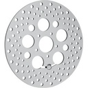 Polished Stainless Steel Drilled Brake Rotor, Front 11.8 08-13 FLT