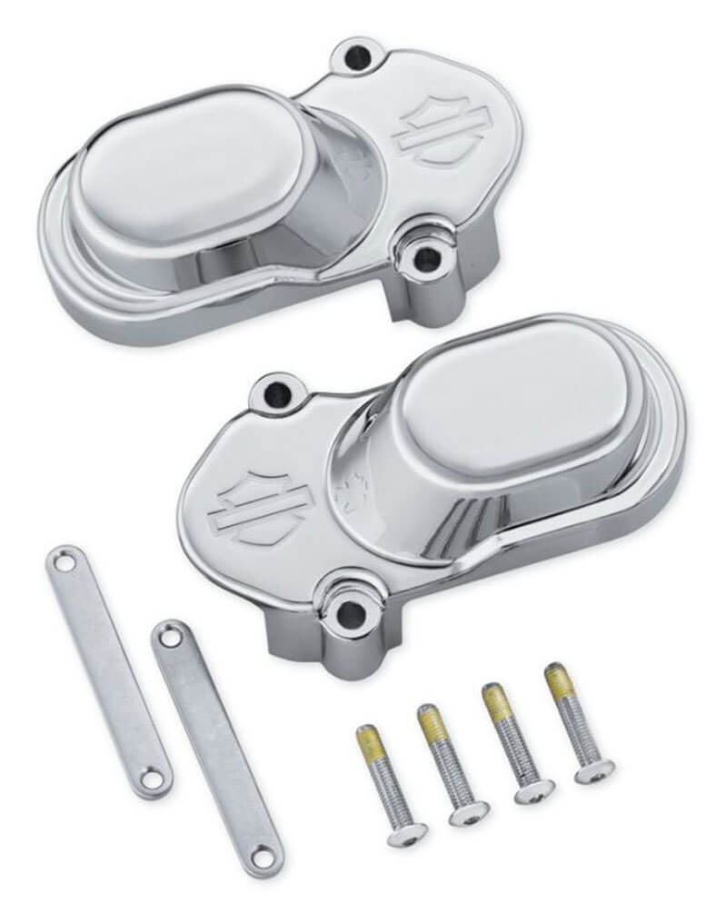 Bar &amp; Shield Logo Rear Axle Cover Kit, Chrome