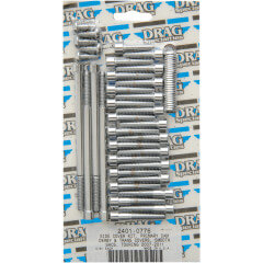 Chrome Socket-Head Side Cover Bolt Kit Smooth, FL 7-16