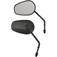 OEM-Style Teardrop Mirror, Long Stem, Black