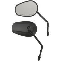 OEM-Style Teardrop Mirror, Long Stem, Black