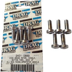 Disc Brake Front Hub Mounting Bolt Kit, Chrome