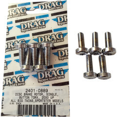 Disc Brake Front Hub Mounting Bolt Kit, Chrome