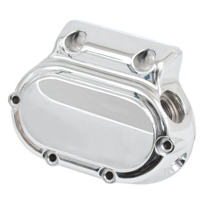 Transmission End Cover Smooth, Cable Clutch, Chrome