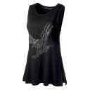 Women's Metallic Embroidered Sleeveless Tee