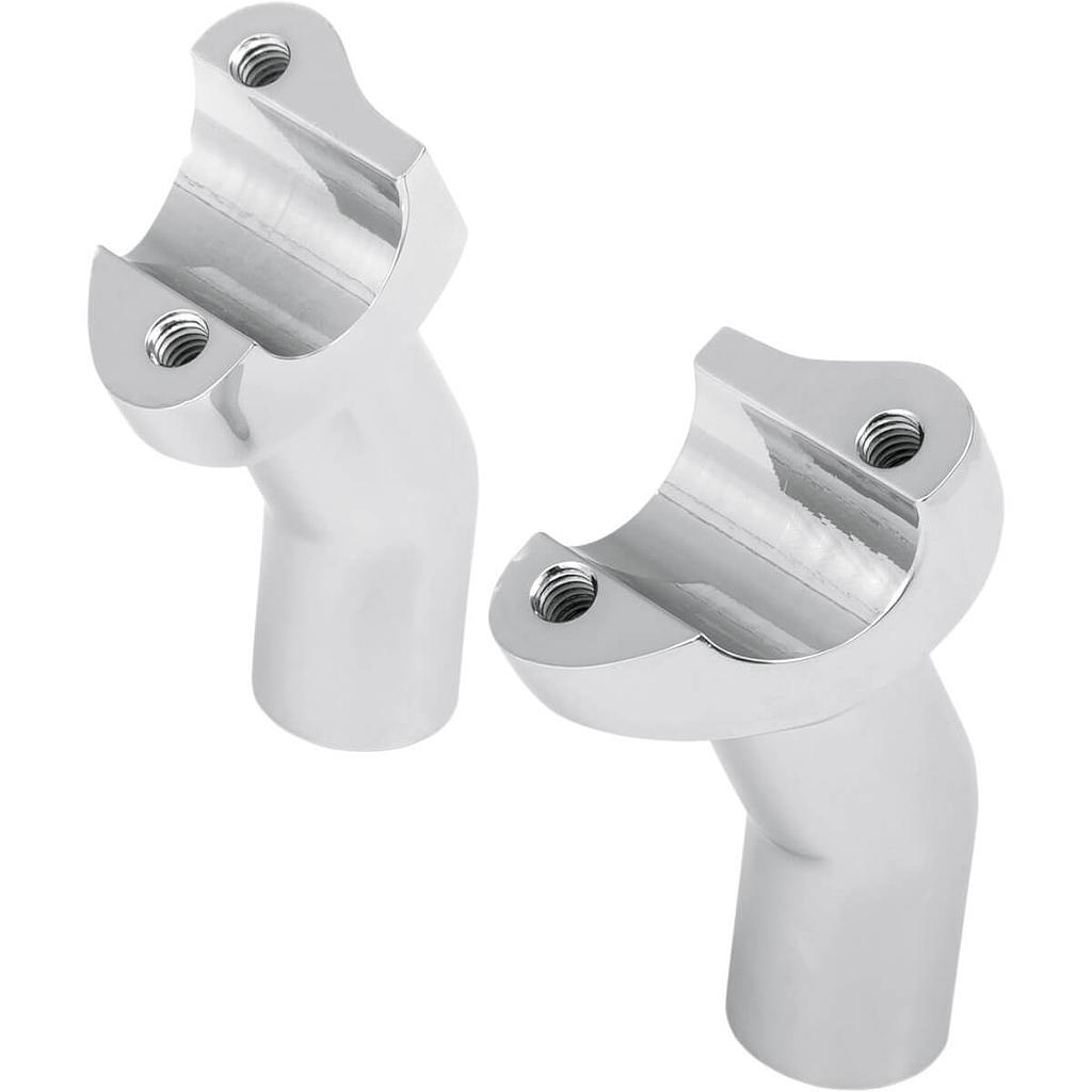 Forged Aluminum Handlebar Riser, 3.5", Pullback, Chrome