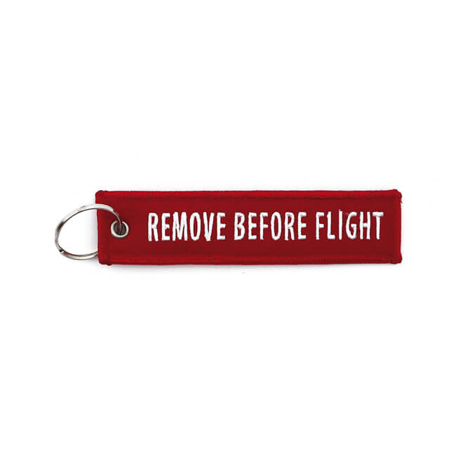 Remove Before Flight Nøkkelring, Rød