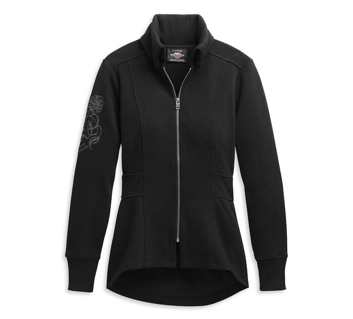 Women's Roses Zip Front Peacoat