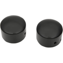 Front Axle Caps, Black, Pair