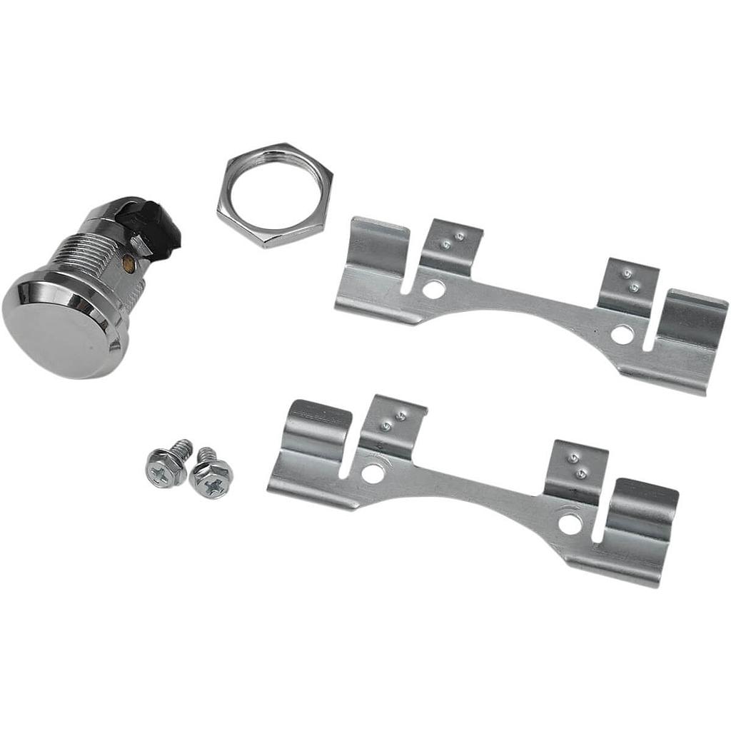 Push-Button Fuel Door Latch, Chrome